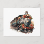  stoomtrein Traditional Christmas Briefkaart (Voorkant)