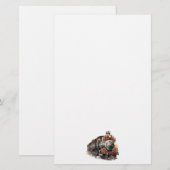  stoomtrein Traditional Christmas Briefpapier (Voorkant / Achterkant)