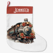  stoomtrein Traditional Christmas Grote Kerstsok (Voorkant)