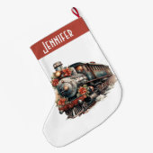  stoomtrein Traditional Christmas Grote Kerstsok (Achterkant (Hangend))