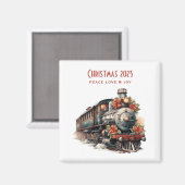 stoomtrein Traditional Christmas Magneet (Voorkant / Achterkant)