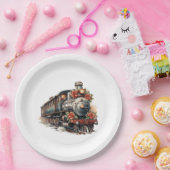  stoomtrein Traditional Christmas Papieren Bordje (Feest)