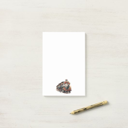 stoomtrein Traditional Christmas Post-it® Notes (Op bureau)