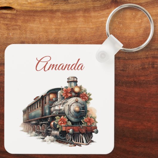 stoomtrein Traditional Christmas Sleutelhanger (Achterkant)
