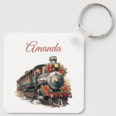  stoomtrein Traditional Christmas Sleutelhanger (Achterkant)