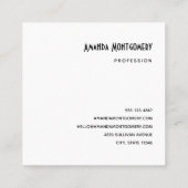  stoomtrein Traditional Christmas Vierkante Visitekaartje (Achterkant)