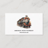  stoomtrein Traditional Christmas Visitekaartje (Voorkant)