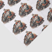  stoomtrein traditioneel kerstpatroon tissuepapier (Detail)