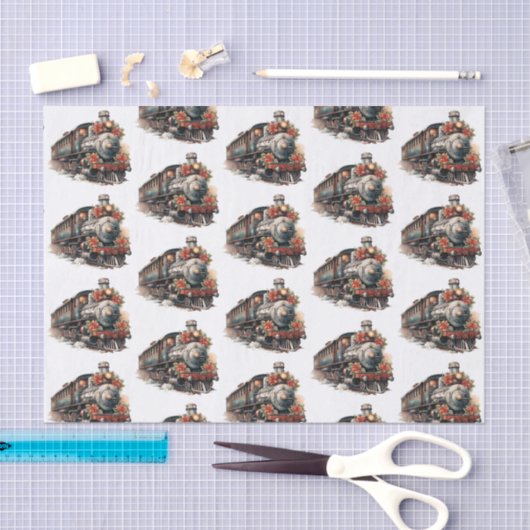  stoomtrein traditioneel kerstpatroon tissuepapier (Craft)