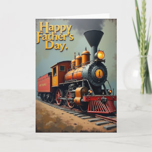 Stoomtrein Vaderdag Kunstkaart Kaart