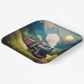  Stoomtrein Verjaardag Papieren Bordje (Gebogen)