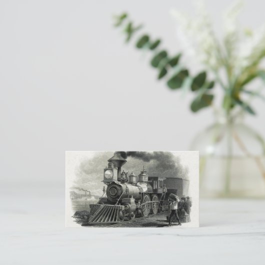  stoomtrein visitekaartje (Staand voorkant)