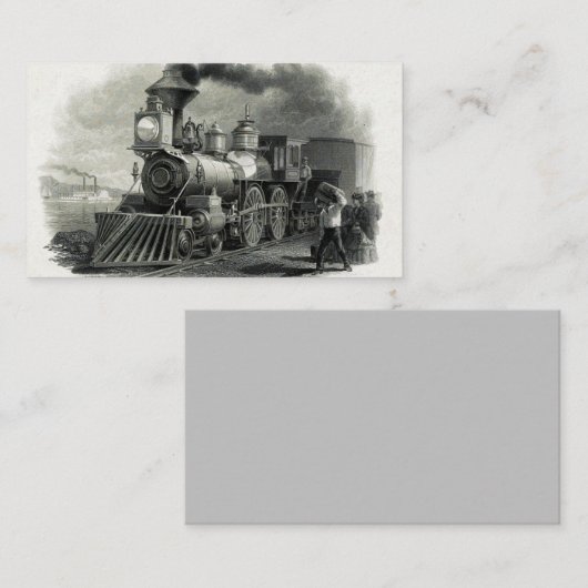  stoomtrein visitekaartje (Voorkant / Achterkant)