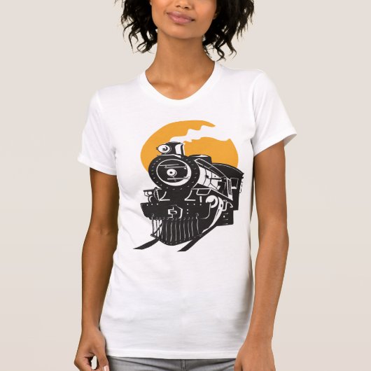 Stoomtrein Vrouwen T-shirt (Voorkant)