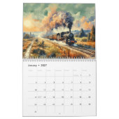 Stoomtrein Waterverf Schilderijen, Kalender (Jan 2027)