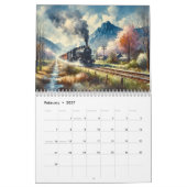Stoomtrein Waterverf Schilderijen, Kalender (Feb 2027)