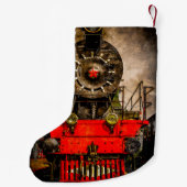 Stoomtrein - Wielen van ijzersteampunk Kleine Kerstsok (Achterkant)