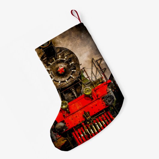 Stoomtrein - Wielen van ijzersteampunk Kleine Kerstsok (Achterkant (Hangend))