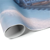 stoomtrein winterbesneeuwde bergen cadeaupapier (Rol Hoek)