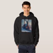  Stoomtrein Winterlandschap Sneeuwberg Hoodie (Voorkant volledig)