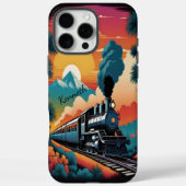 Stoomtrein Zonsondergang Reis Case-Mate iPhone Case (Achterkant)