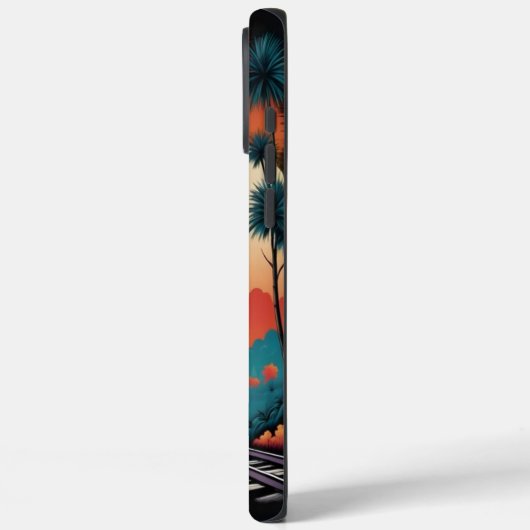 Stoomtrein Zonsondergang Reis Case-Mate iPhone Case (Achterkant / Links)