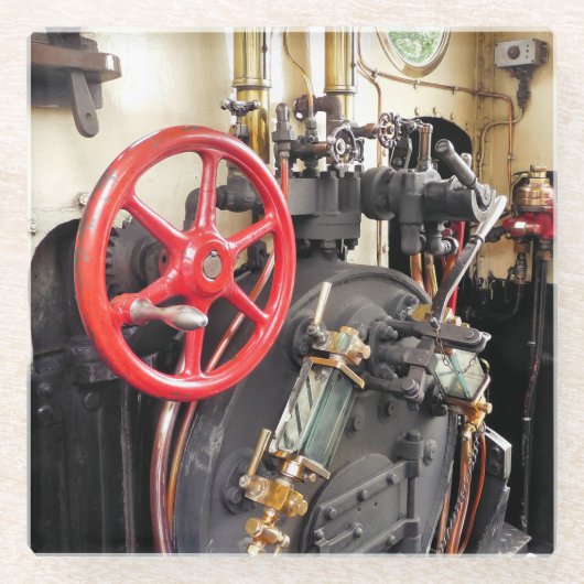 STOOMTREINEN GLAZEN ONDERZETTER (Voorkant)