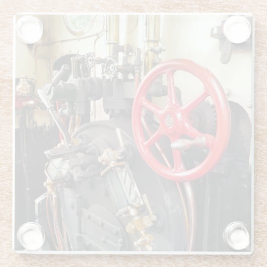 STOOMTREINEN GLAZEN ONDERZETTER (Achterkant)