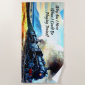 Stoomtreinen met locomotieven  strandlaken (Voorkant)