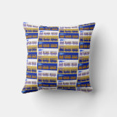 Stoomtreinen met passagiers op blauwe Baby Kussen (Achterkant)