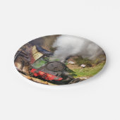 STOOMTREINEN PAPIEREN BORDJE (Gekanteld)