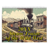 Stoomtreinen van het Wilde Westen Illustraties Kalender (Hoes)
