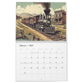 Stoomtreinen van het Wilde Westen Illustraties Kalender (Feb 2027)