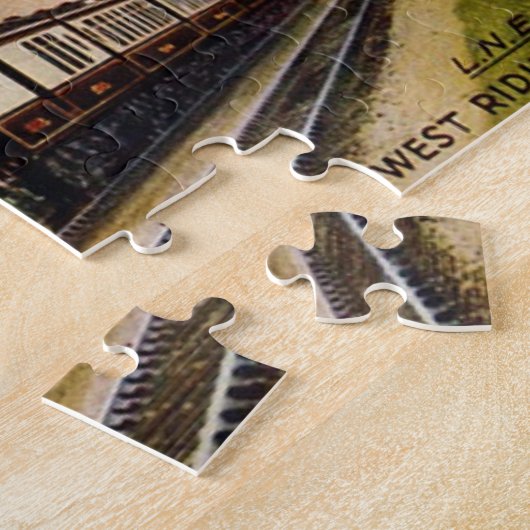 stoomtreinpuzzel legpuzzel (Zijkant)