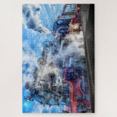 stoomtreinpuzzel legpuzzel (Verticaal)