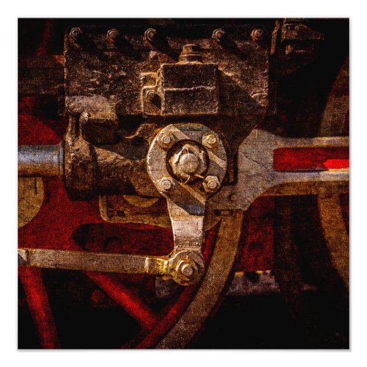  stoomtreintoestel foto afdruk (Voorkant)