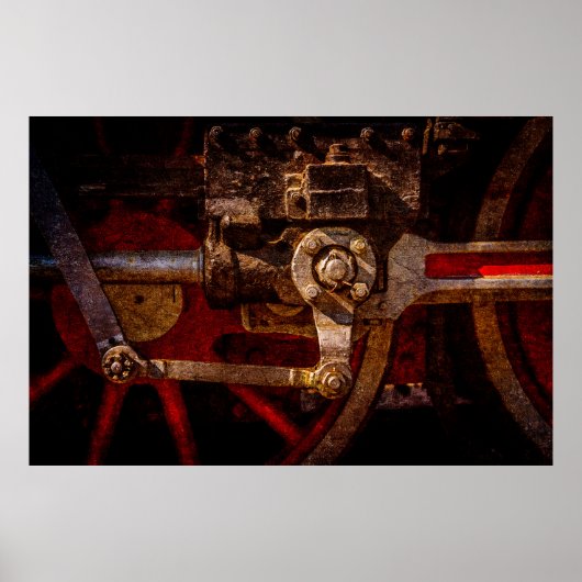 stoomtreintoestel poster (Voorkant)