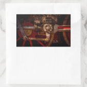 stoomtreintoestel rechthoekige sticker (Tas)