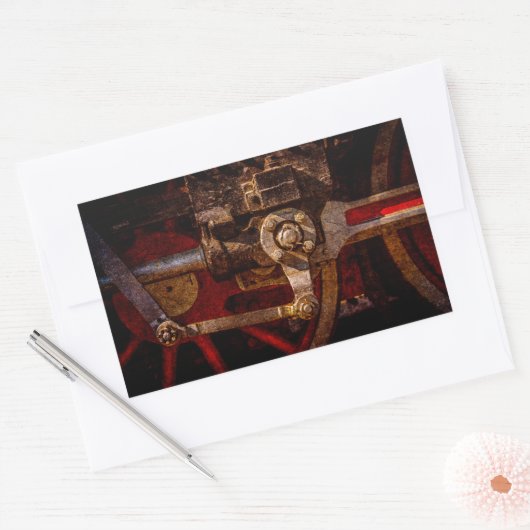  stoomtreintoestel rechthoekige sticker (Envelop)