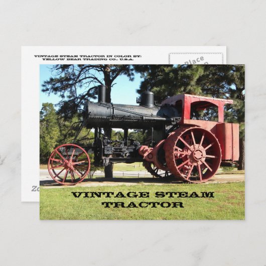 stoomtrekker - in kleur. briefkaart (Voorkant / Achterkant)