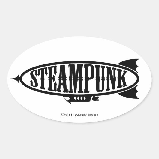 stoomvis ovale sticker (Voorkant)