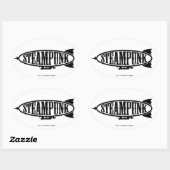 stoomvis ovale sticker (Vel)