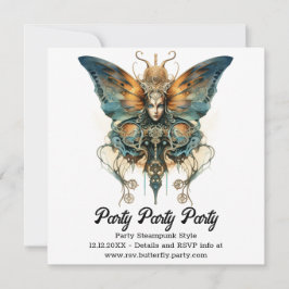 Stoomwerveling Fritillaria Vlinder Steampunk Bruil Aankondiging