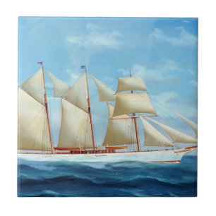 Stoomyacht Lady Torfrida 1910 Tegeltje