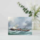 Stoomzeilschip Finsbury 1881 Briefkaart (Staand voorkant)