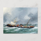 Stoomzeilschip Finsbury 1881 Briefkaart (Voorkant)