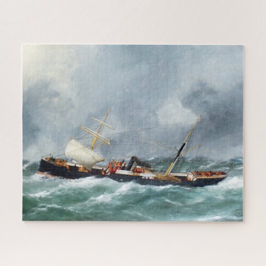 Stoomzeilschip Finsbury 1881 Legpuzzel (Horizontaal)