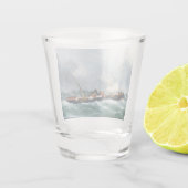Stoomzeilschip Finsbury 1881 Shot Glas (Achterkant)