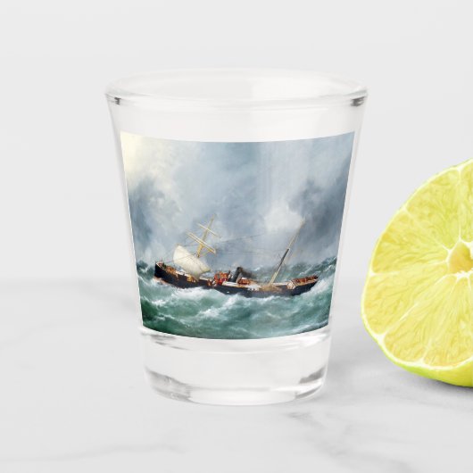Stoomzeilschip Finsbury 1881 Shot Glas (Voorkant)