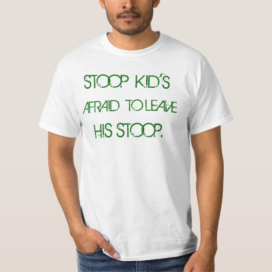 Stoop Kind Afarid om zijn stoep te verlaten. T-shirt (Voorkant)